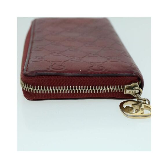 Pre Loved GUCCI GG Canvas ssima Long Wallet Wine Red 282477 Auth 54060 - Picture 4 of 10